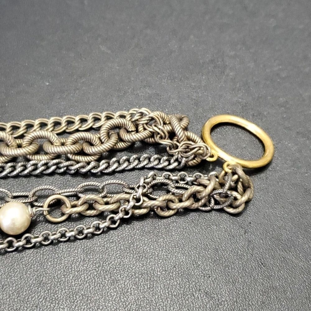 Multi Tone Multi Chain Bracelet - image 5